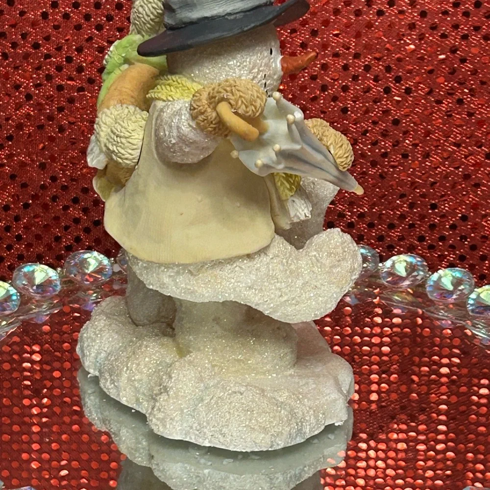 Russ Snowman Couple Figurine - Cream and Tan Approx. 7” - Picture 8 of 11